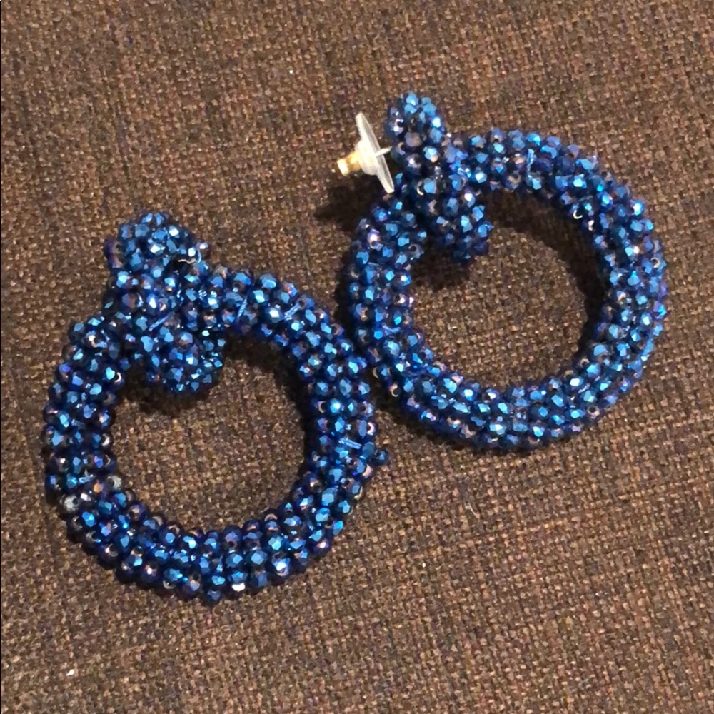 BaubleBar Emlyn Glitter Hoop Earrings